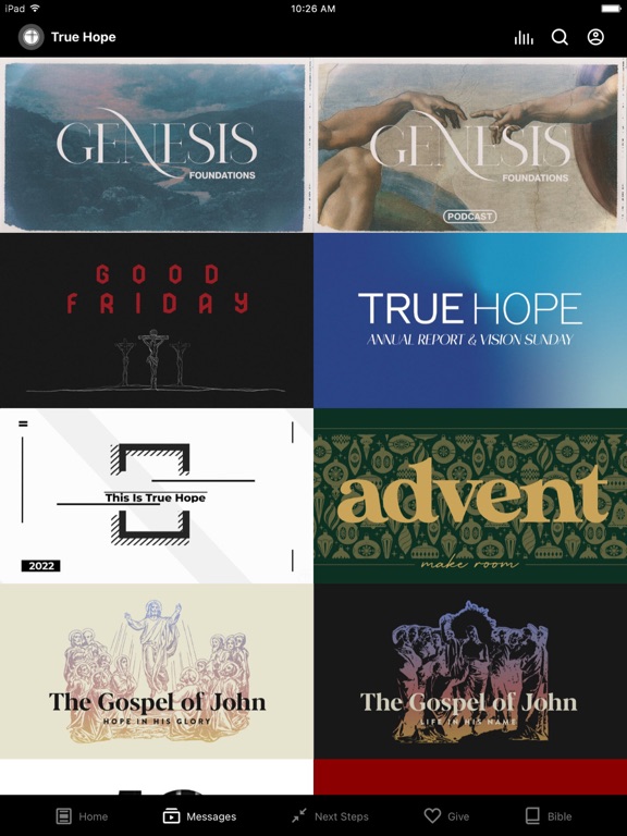 True Hope Church iPad screenshot 1 - Lifestyle app