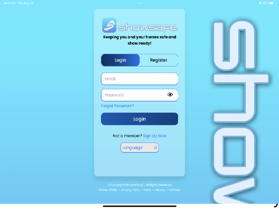 ShowSafe iPad screenshot 1 - Productivity app