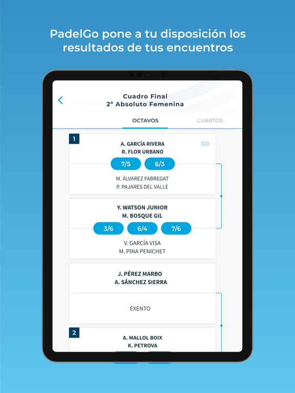 PADELGO iPad screenshot