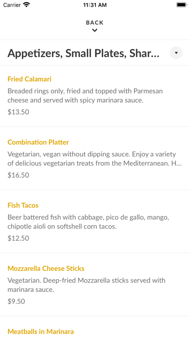 Paymon's Fresh Kitchen Screenshot