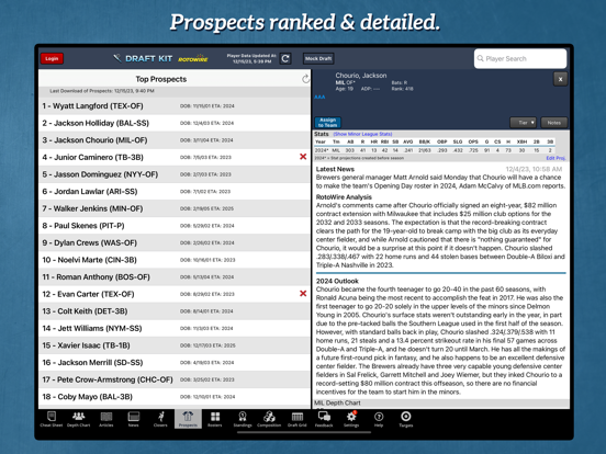 Screenshot #6 pour Fantasy Baseball Draft Kit '24