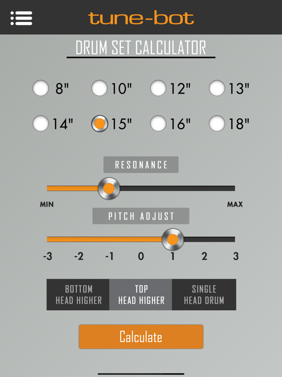 Screenshot #5 pour Drum Tuning Calculator