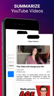 summaraize - ai for youtube iphone screenshot 1