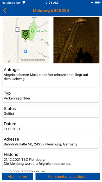 Mängelmelder Flensburg Screenshot