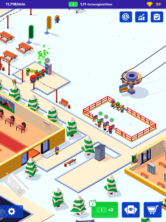Screenshot #3 for Ski Resort: Idle Snow Tycoon