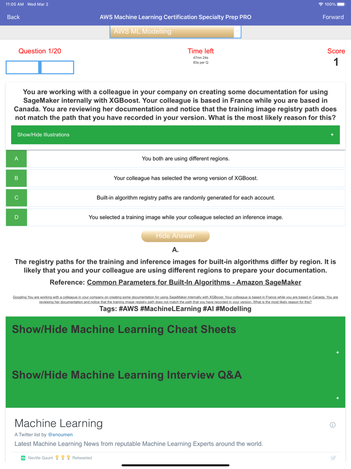 AWS Machine Learning Exam Prep