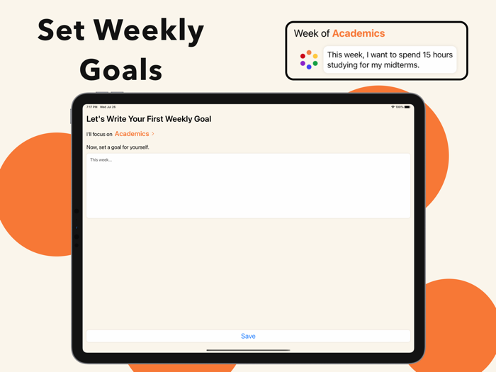 Juggle - Weekly Goal Journal