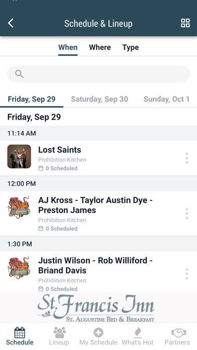 St Augustine Songwriters Fest Screenshot