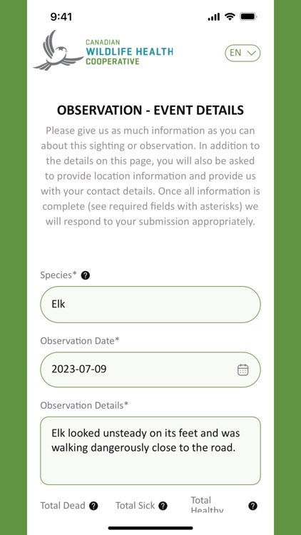 Wildlife Health Tracker