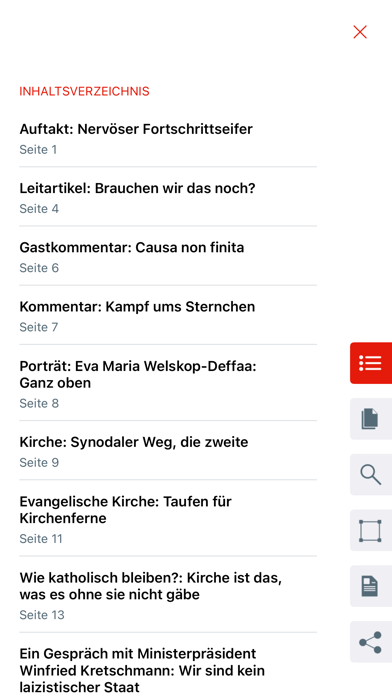 Herder Korrespondenz Screenshot