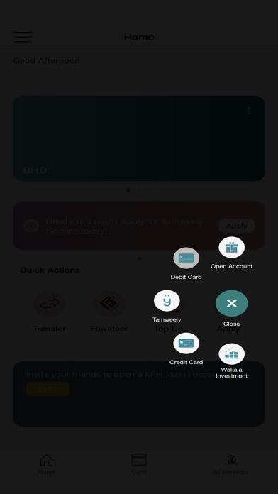 KFH Jazeel Banking Screenshot