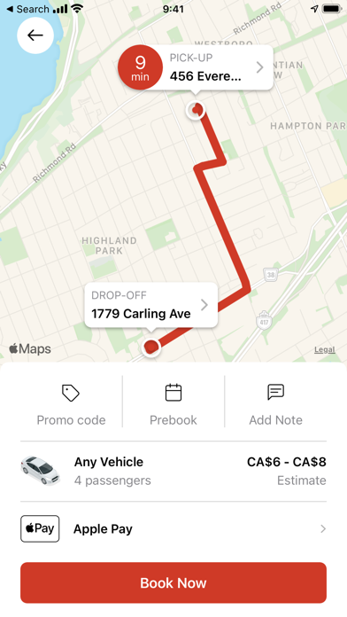 WestWay Taxi Ottawa Screenshot