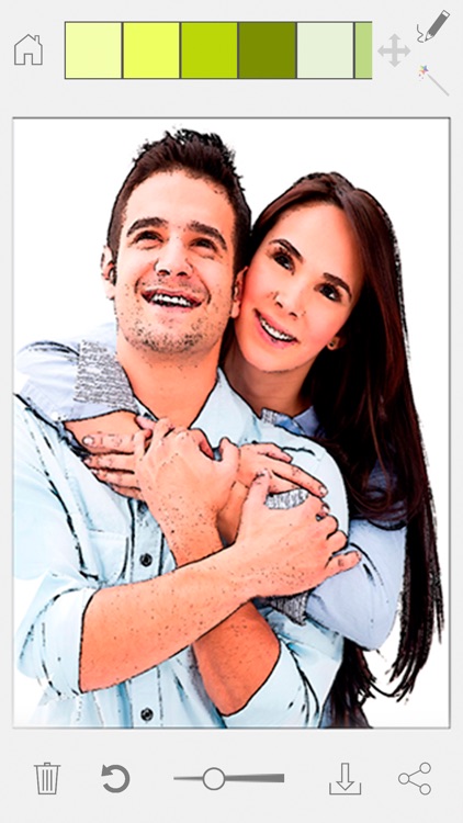 Sketch effect coloring photo