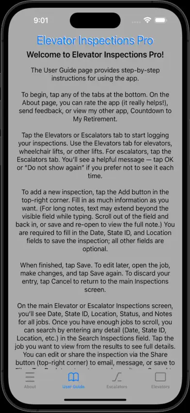 Elevator Inspections Pro screenshot 3