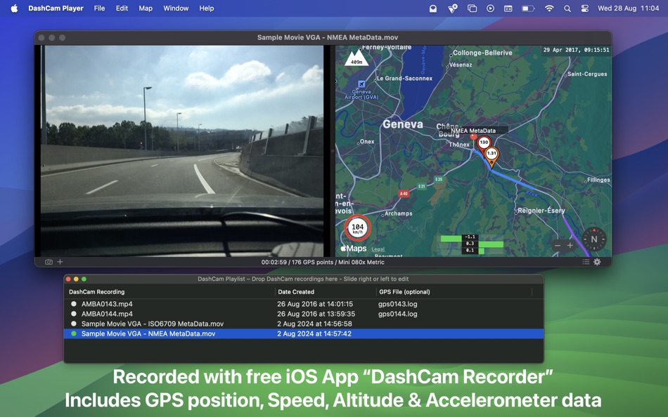 #1. DashCam-Player (macOS) 由: Jan Nutbroek