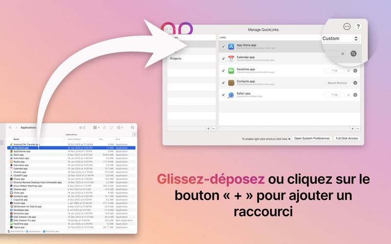 Screenshot #2 pour Shortcuts App : QuickLinks