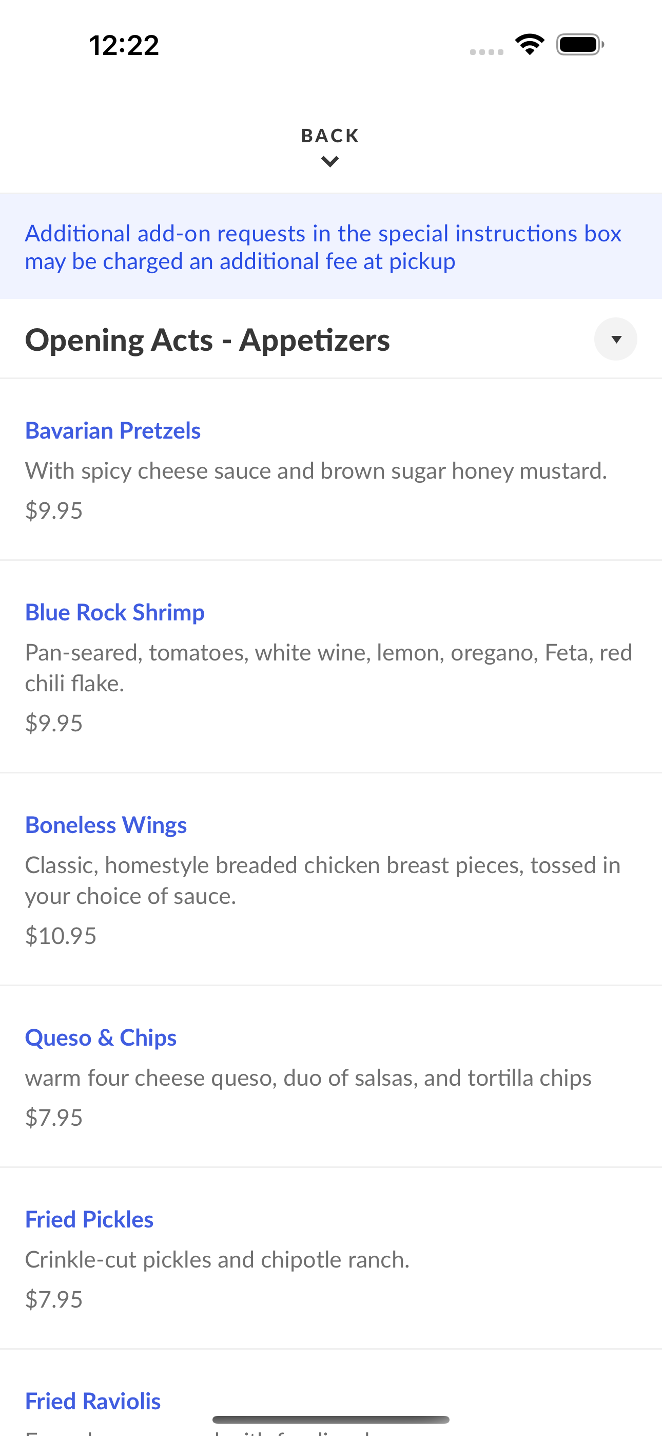 Blue Rock Pizza & Tap screenshot 3