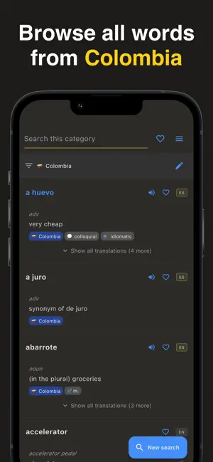 Café: Colombian Dictionary screenshot 3