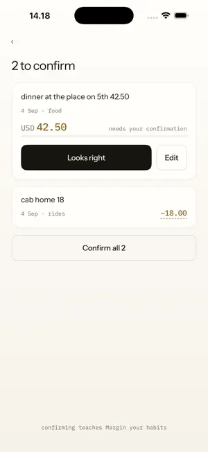 Margin: Expense Tracker screenshot 2