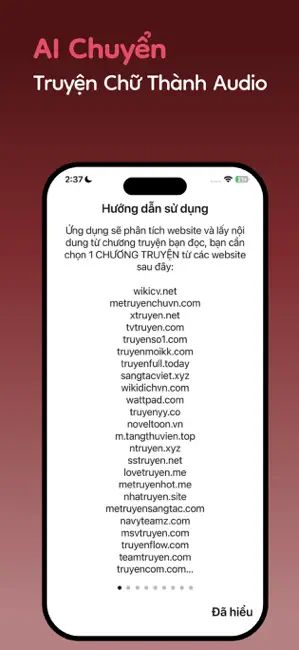AI Novel Reader - Audio truyện iPhone screenshot 1