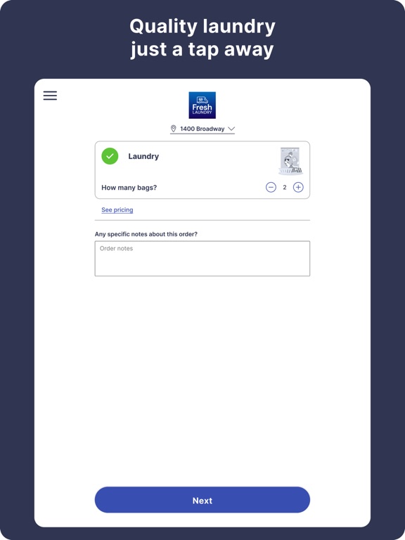 Fresh by SpinXpress iPad screenshot 1 - Lifestyle app
