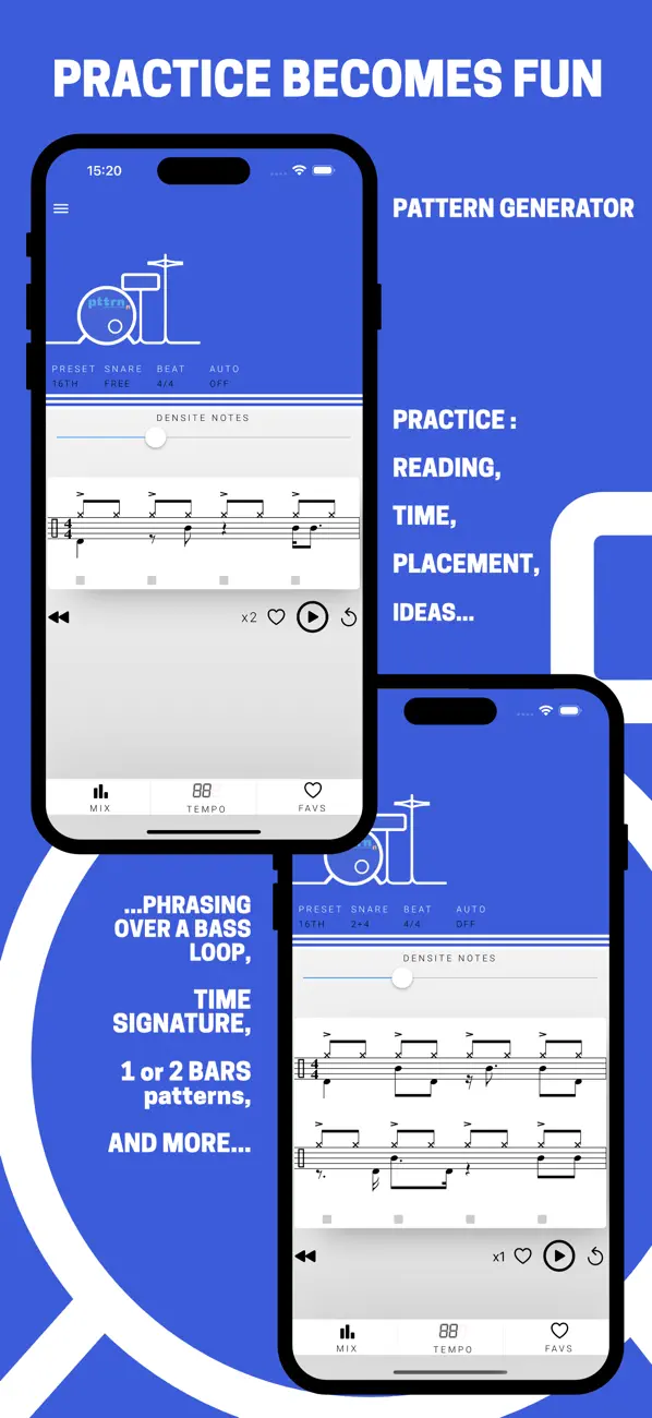Screenshot #1 pour pttrn for drummers