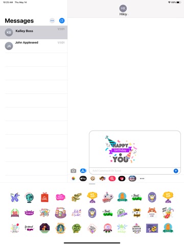 Animated Wishes Stickers Pack iPad screenshot
