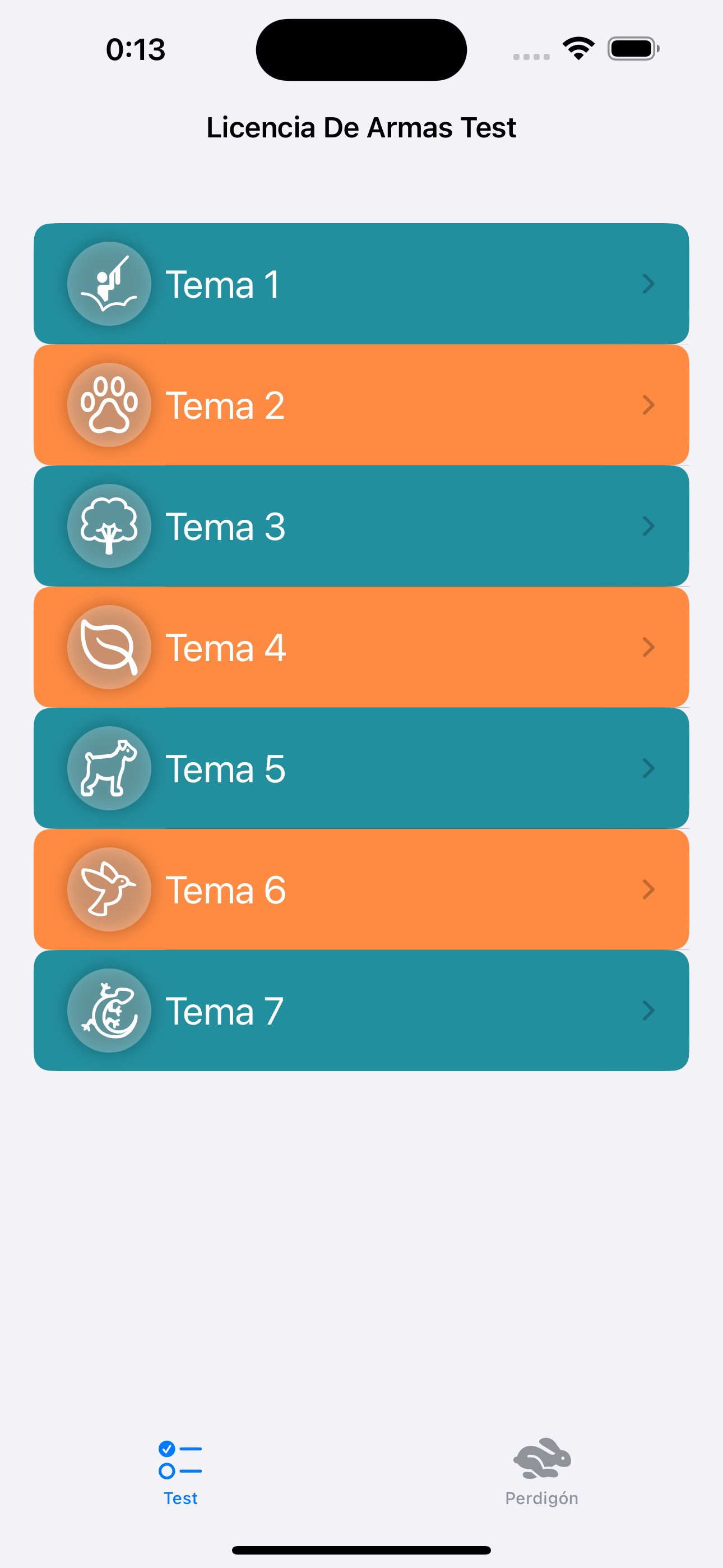 Licencia de Armas Test