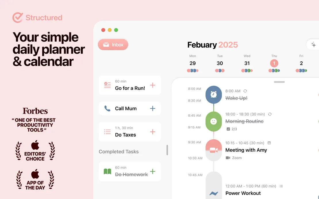 Structured, App Store screenshot 1