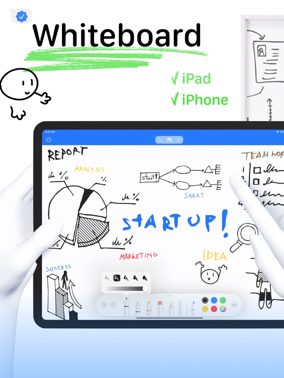 Casual Whiteboard, Sketch, Pad iPad screenshot 1 - Graphics & Design app