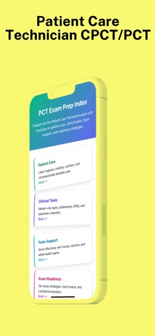 NHA PCT Prep: Patient Care app screenshot