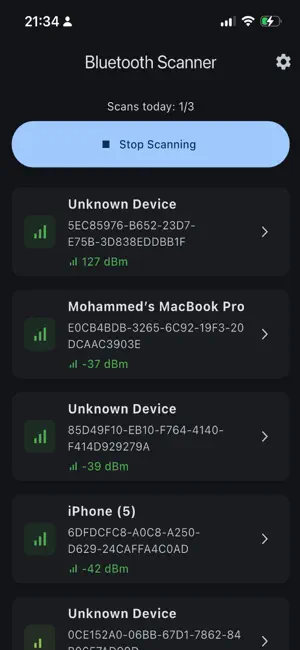 Bluetooth Scanner & Finder Pro screenshot 2