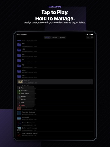 RetroGo - Retro Game Emulator iPad screenshot