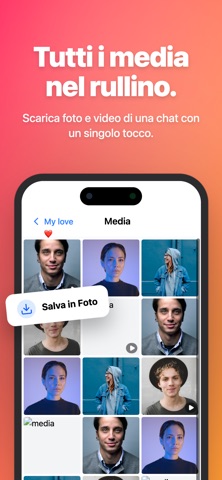 Raccogli foto e video della conversazione.
