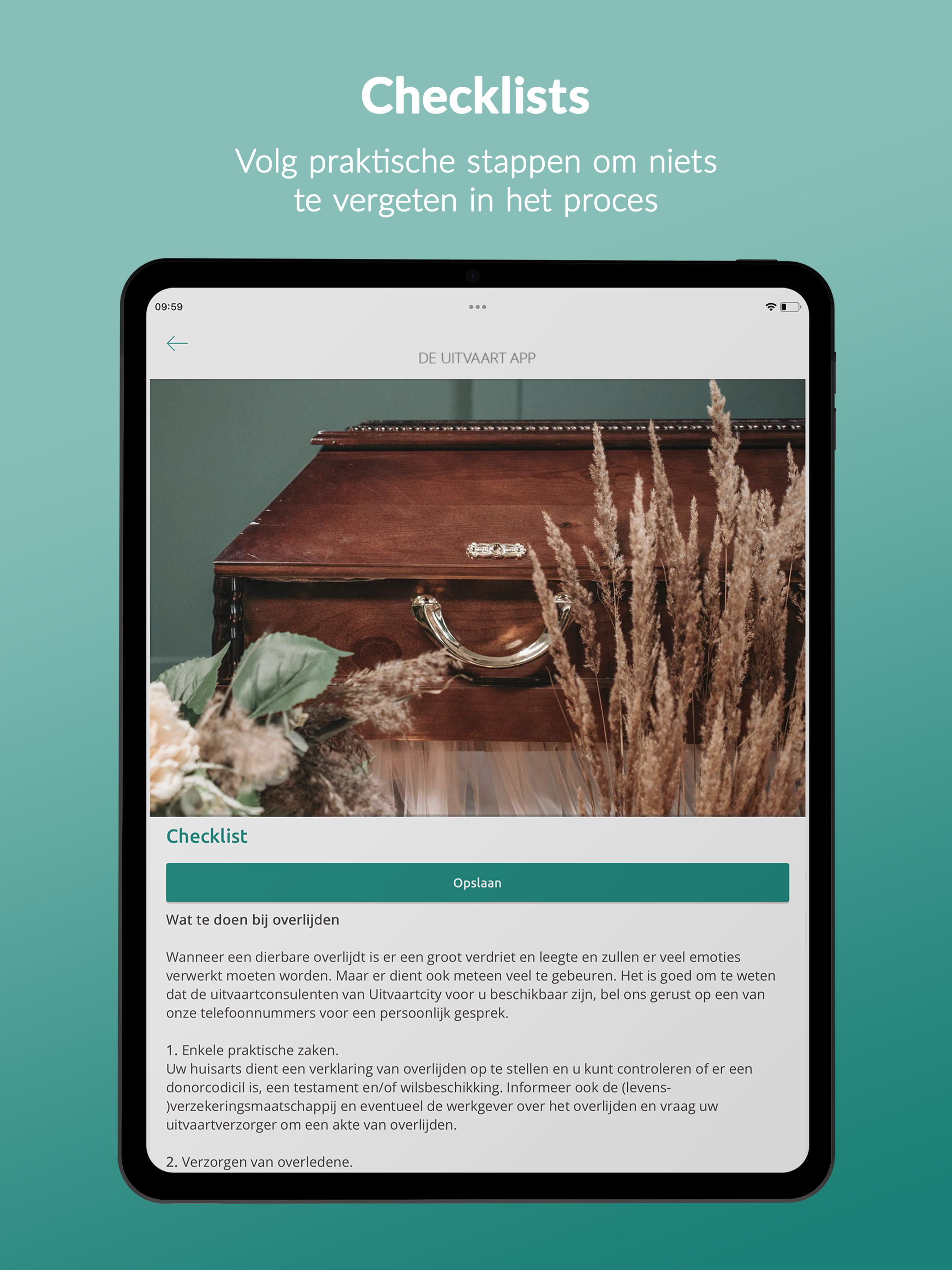 De Uitvaart app