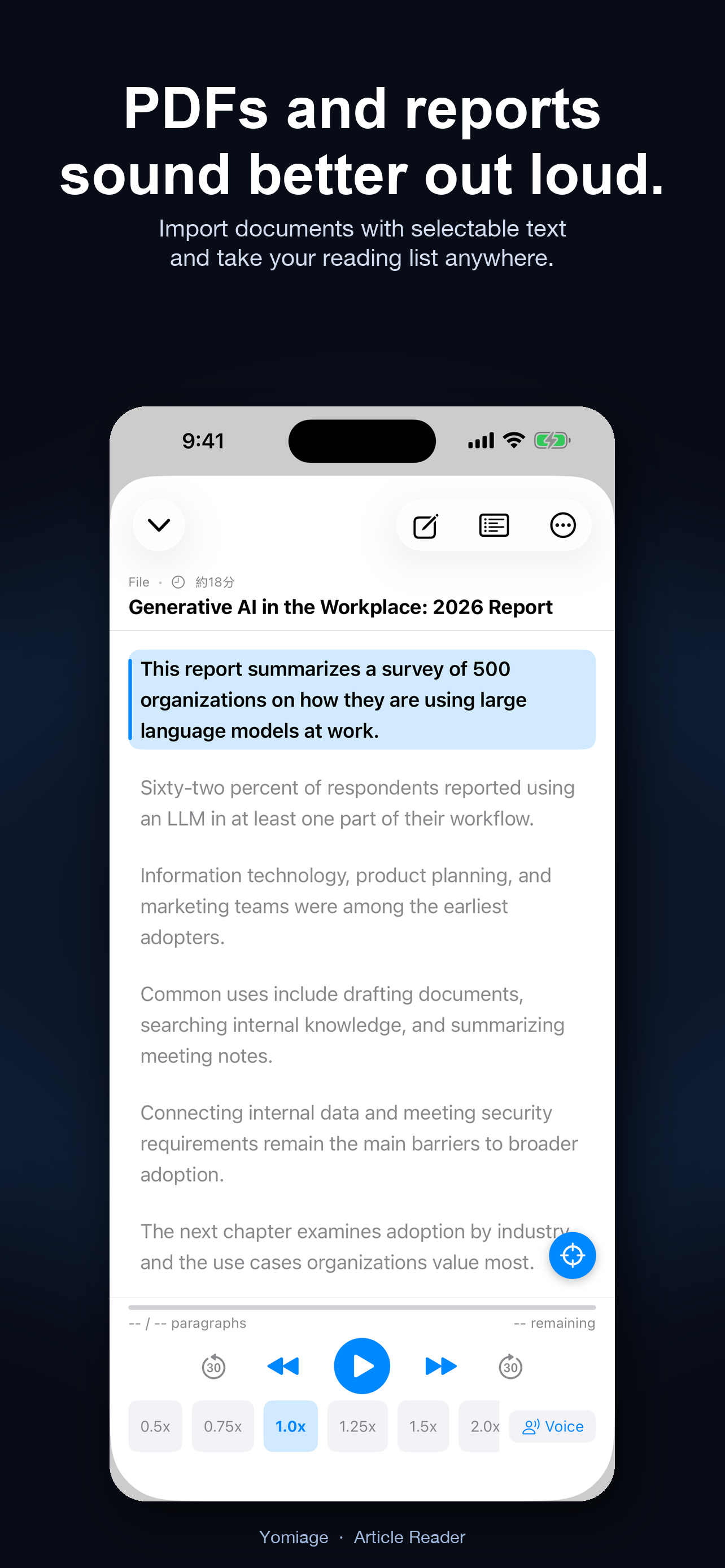 Yomiage: Read Articles Aloud screenshot 4