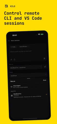 Screenshot 4 of Kilo Code: Code with AI Agents App