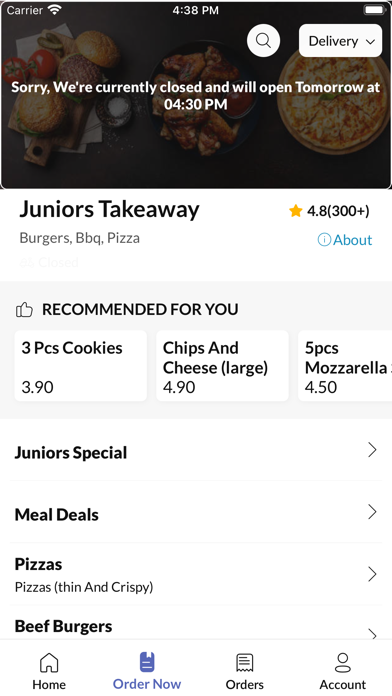 Juniors Takeaway Screenshot