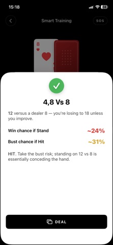 Reckon: Blackjack Trainer Screenshot 6 of 10