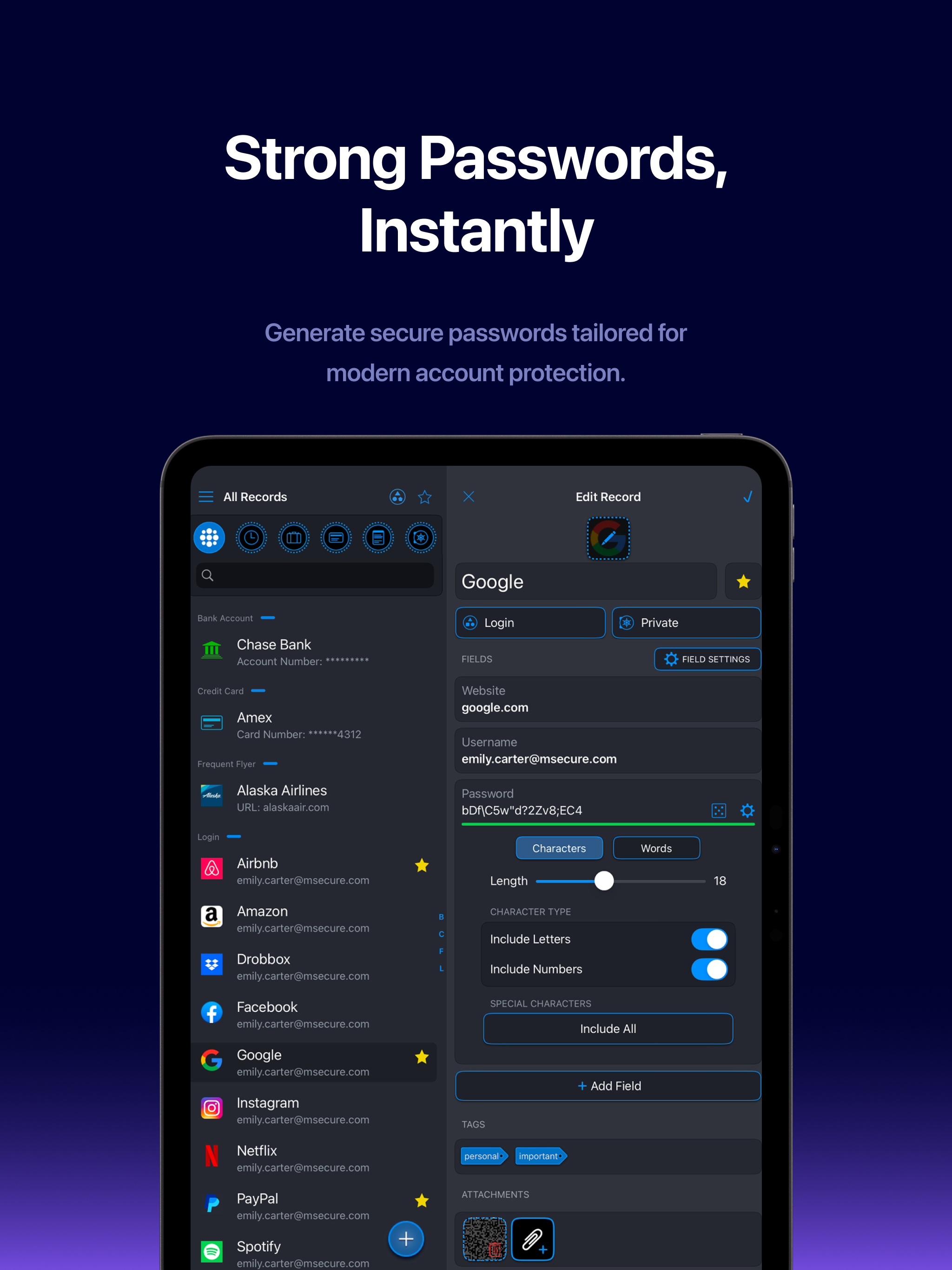 Password Manager - mSecure