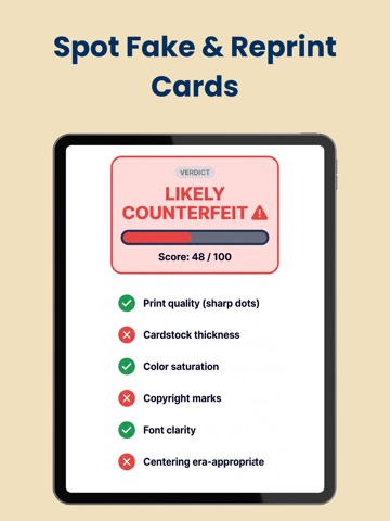 Baseball Card Value Scanner + iPad screenshot