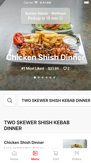 Boston Kebab - Waltham iPhone screenshot 2 - Food & Drink app