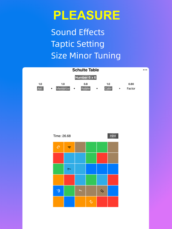 Schulte Table iPad screenshot 3 - Education app