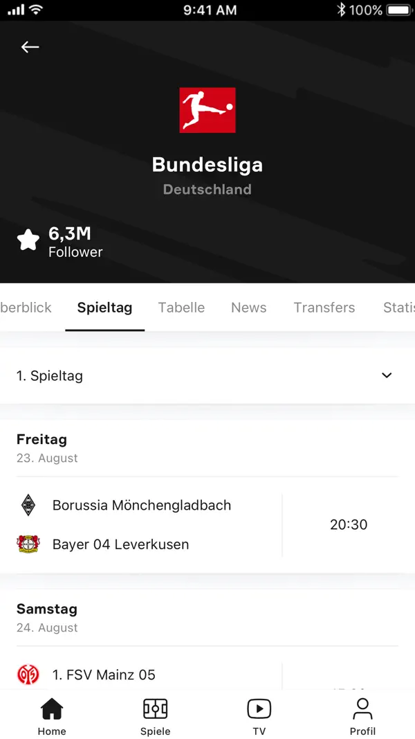 OneFootball - Fußball News iPhone App Screenshot 3 – Sport