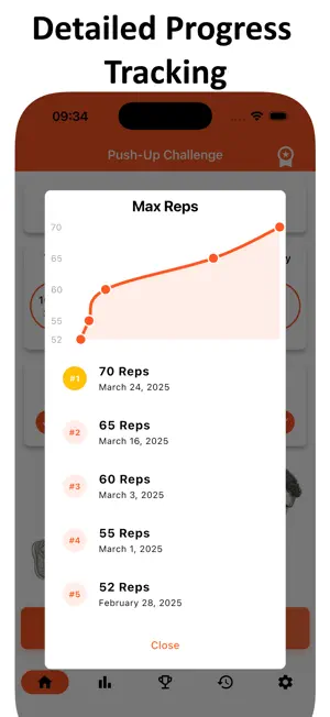 Push Up Home Workout Logger screenshot 4