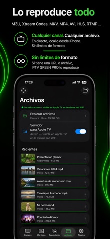 Captura de pantalla de la aplicación