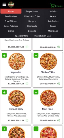 Yummy Pizza Kebab Gosport iPhone screenshot