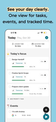 Toggl 2.0 iPhone screenshot