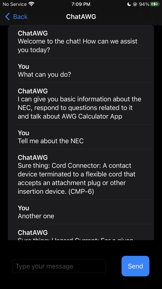 #2. AWG Calculator App (iOS) Podle: Melchisedec Martinez Rodriguez
