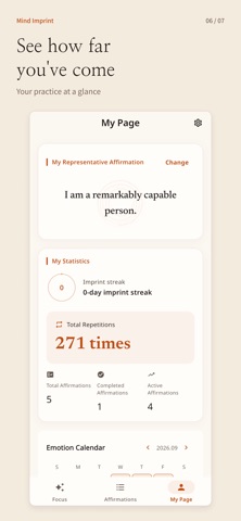Mind Imprint - Affirmations Screenshot 6 of 7